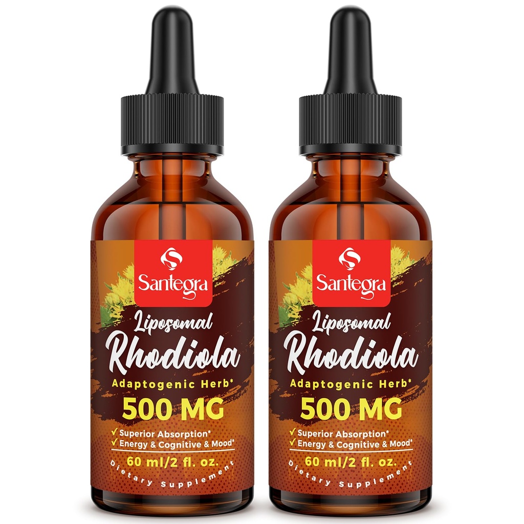 57,000 MG Supplément actif de Rhodiola Rosea, Extrait de racine de Rhodiola, liquide pour haute absorption, Extrait de racine de Rhodiola Rosea Teinture pour l'énergie, le stress, l'humeur, végétalien, 120 ml
