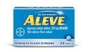 Comprimés d'Aleve avec du sodium Naproxène, 220mg (NSAID) analgésique/réducteur de fièvre, 24compte, bleu