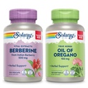 SOLARAY Berberine en olie van Oregano Bundle - Berberine HCl uit Indian Barberry Plus Oregano Oil Supplement voor krachtige Wellness Ondersteuning - 100 VegCaps/120 Softgels