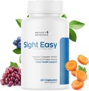 ZICHT-EASY - Oogvitaminen en minerale supplementen met luteïne en zeaxanthine, vitamine C, vitamine E, zink en bosbessen voor gezonde visie en oogfunctie ondersteuning - 60 capsules, 1 maand levering