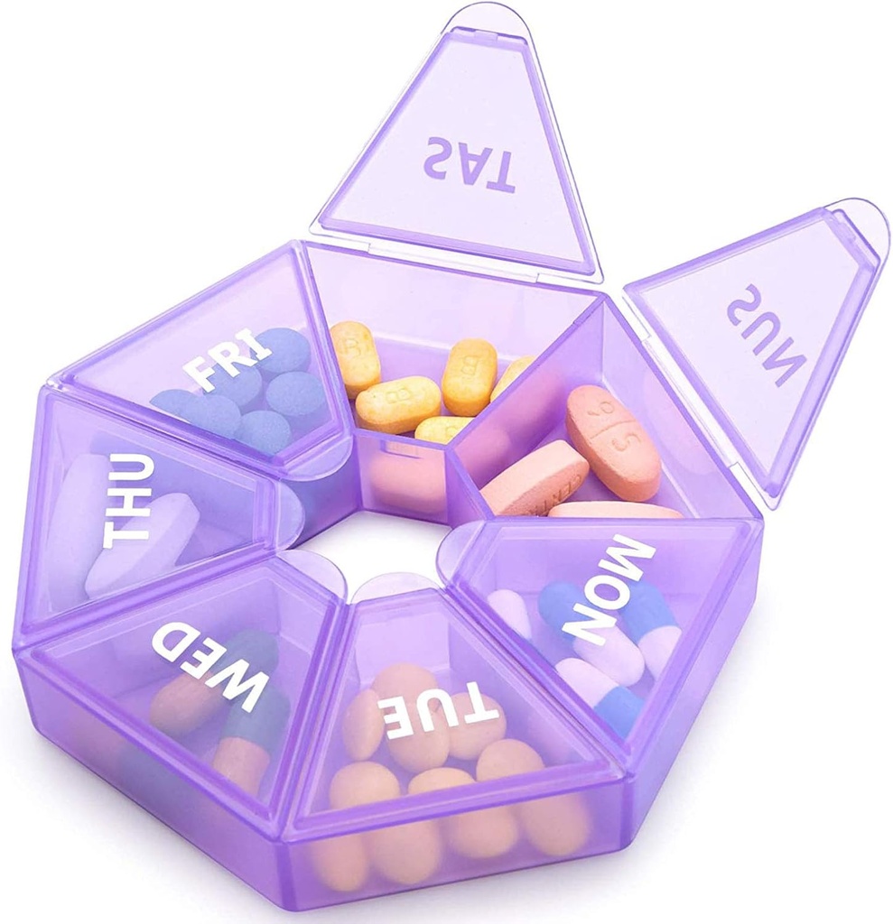 Wekelijkse Pillen Organisator Grote 7 dagen pil Box Organisator Dagelijkse Geneeskunde Case voor Vitamine Fish Oil Pillen Supplementen Artritis Vriendelijk