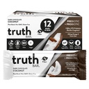 Truth Bar Snack santé, Omega 3 de Chia, base végétale, prébiotiques et probiotiques, haute fibre, faible sucre, Keto, Kosher, chocolat noir, végétalien, sans gluten, 12 Ct, 45g ea.