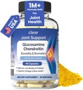 Glucosamine Chondroitin MSM met Kurkuma & Boswellia 90 capsules met 8-in-1 Joint Support Supplement for Flexibiliteit & Mobility 