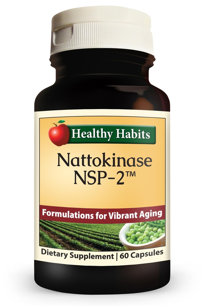 Gezonde Gewoontes Nattokinase NSP2 Hoge Potency Cardiovasculair Health Supplement 60 Tellen