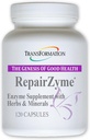 TRANSFORMATIE DE GENESIS VAN GOEDE GEZONDHEID ReparatieZyme High-Potency Digestief Enzyme Blend Natural Supplement with Herbal Extracts & Essential Minerals for Gut, Digestie & All Wellness, 120 Capsule