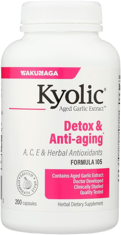 Formule d'ail kyolique 105 Détox et anti-âge (200 capsules)