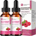 (2 Pack) Magnesium Complex Supplement met Magnesium Glycinate, Citrate, Malate,Taurate, 8-in-1 Magnesium Complex Liquid Drops for Brain,Sleep,Nerve, Muscle,Bone,Cramps,Hart, Non-GMO No Gluten