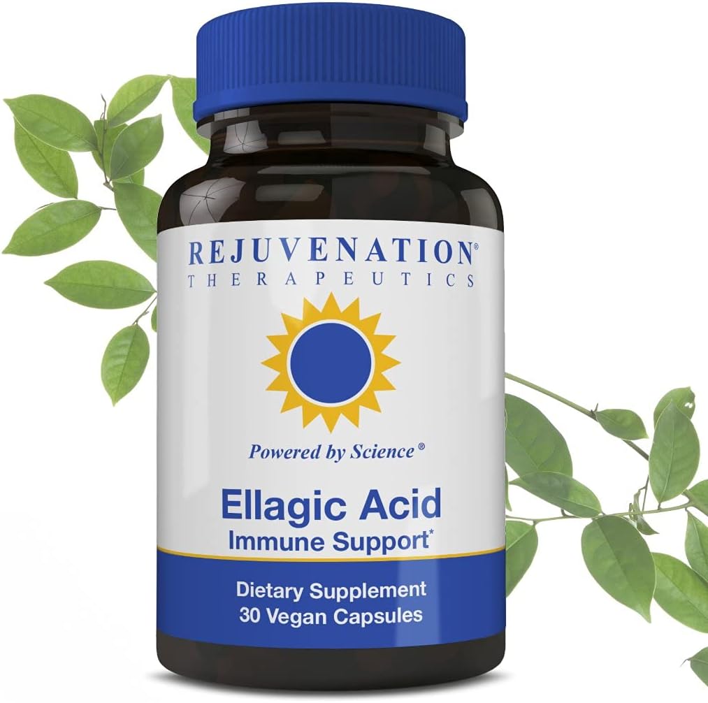 Verjonging Therapeutics High Potency Ellagic Acid Capsules 250mg Verbeter Immuniteit en Elimineer Oxidatieve Stress Premium Organic & Vegan 30 Capsules 250 mg