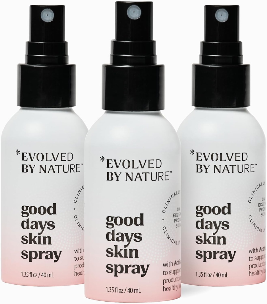 Geëvolueerd door Nature Body Spray & Face Mist voor eczeem-gevoelige huid, Good Days Skin Spray, 3 Pack, klinisch bewezen lichaams- en gezichtsspray, helpt verminderen irritatie en roodheid van droge en gevoelige huid