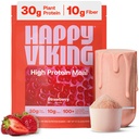 Happy Viking Strawberry Protein + Superfoods Powder, Created by Venus Williams, 20G Protein, Low Carb, Keto, Vegan, Glutenvrij, Non-GMO, Superfoods, Complete Meal Replacement, 1 Canister (24 oz.)