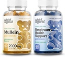 Wild & Organic Mullein Gummies & Lung Detox Gummies - 60 Tellen