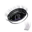 Lashify Curl 12mm Gossamer wimper uitbreidingen vullen in Ombre Purple, gemakkelijk DIY Valse wimpers voor een natuurlijke look