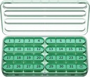Zoksi maandelijkse pil Organizer 1 keer per dag, 30 dagen pil Box Organizer Eenmaal per dag, een maand grote pil geval voor reizen, 31 dagen dagelijkse medicatie container voor vitaminen, supplement & medicatie (Olive)