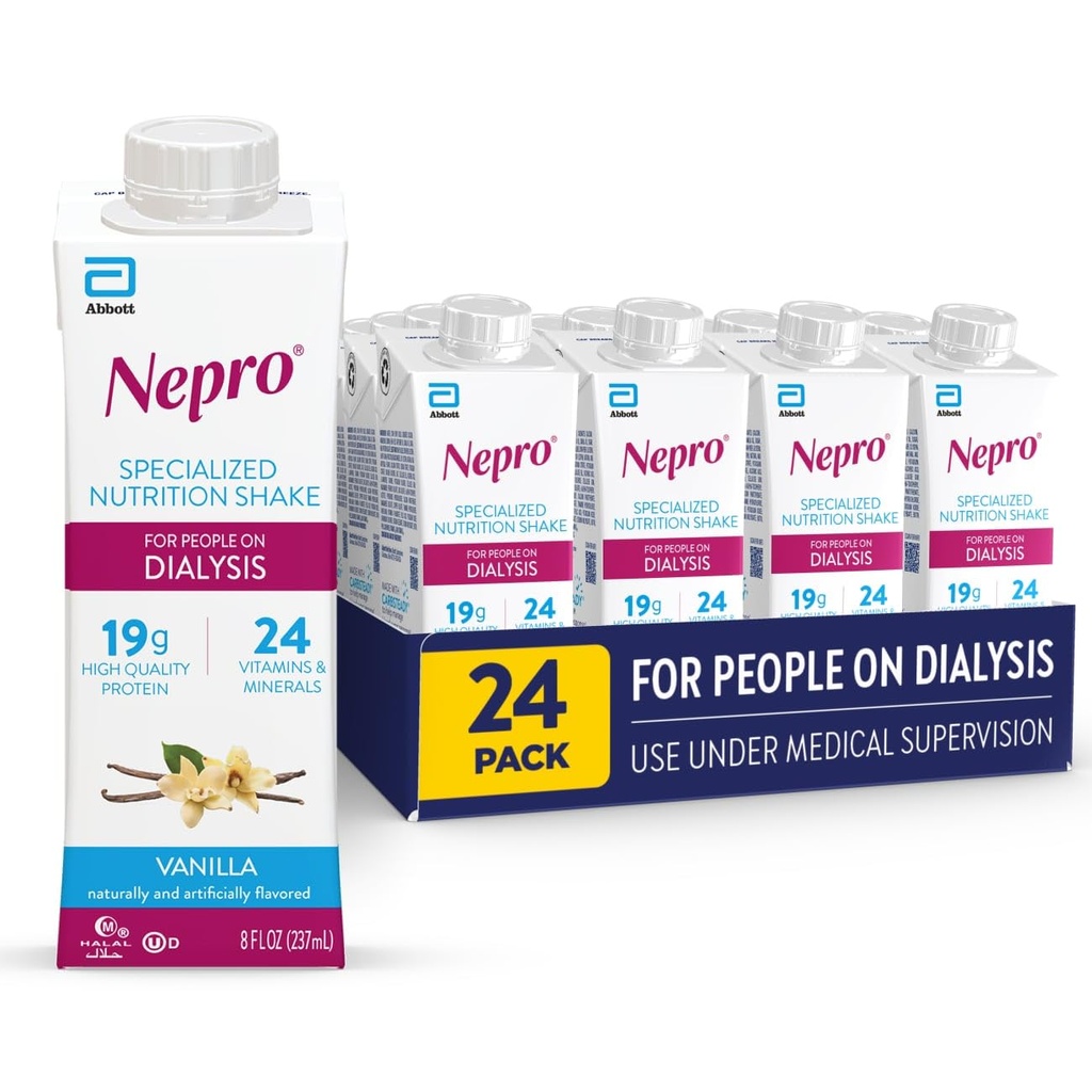 Nepro Liquid Nutrition, Homemade Vanilla, 8-Ounce Plastic flessen (verpakking van 24)