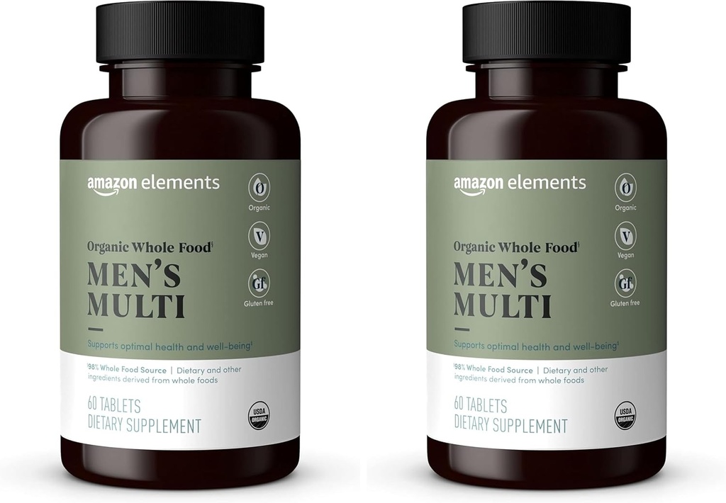 Elementen Organic Whole Food Men's Multi, 60 Tablets (pack of 2)