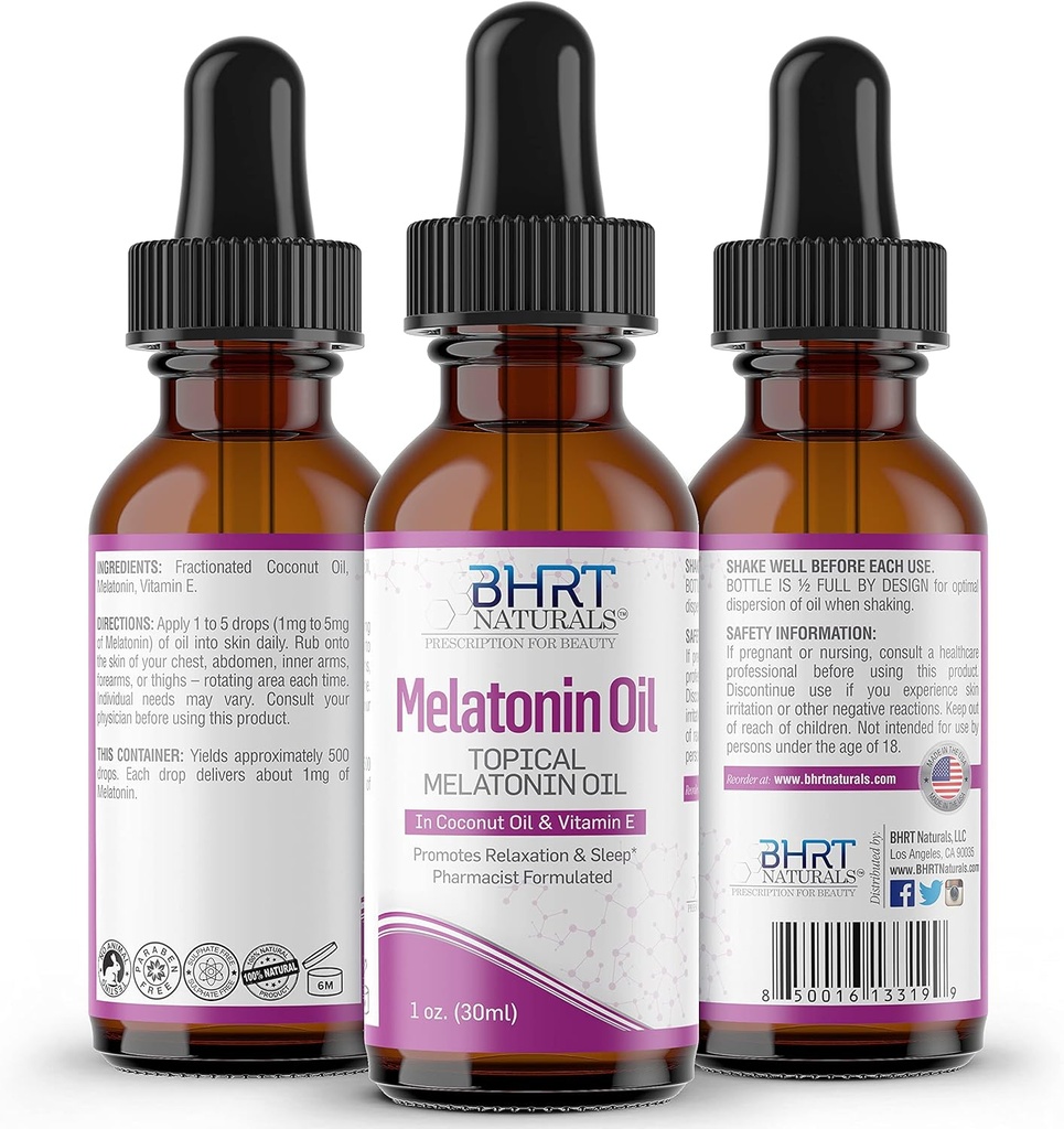 Tropical Liquid Melatonine Oil - Natural Sleep Aid -Essential Oil Blends