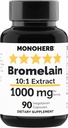 MONOHERB Bromelain Extract 1000 mg - 90 Vegetarische Capsules