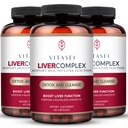 VITASEI Liver Cleanse Detox & Repair, Lever Complex W/Milk Thistle Extract, Garcinia, Curcumin C3, Ondersteuning Herbal Supplement, Detox Formule voor vrouwen en mannen, 60 Capsule (pakket van 3)