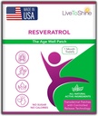 Live To Shine Resveratrol Patch - Transdermal Topical Plant-Based Antioxidant Support for Healthy Aging and Wellness - 30 Patches for Women and Men - USA Made