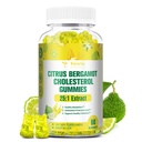 Suikervrije Citrus Bergamot Gummies voor gezonde Cholesterol - Alle natuurlijke supplementen 25:1 Extract uit de Italiaanse Bergamot Supplement voor Hoge Cholesterol Ondersteuning Gezonde Anti-Aging Suikervrije Veganistisch