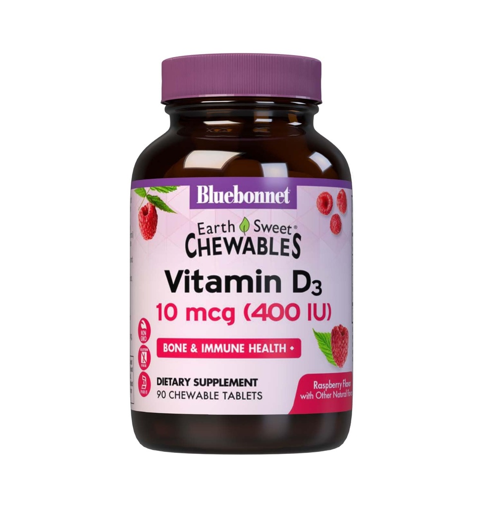 BLUEBONNET NUTRITION Earthsweet Chew VIT D3 400 IE, 90 CT