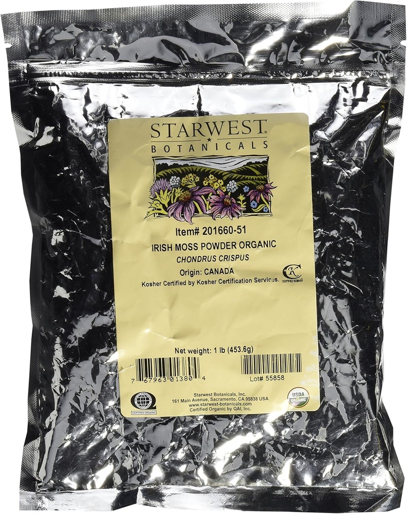 Starwest Botanicals Biologische Irish Moss Powder, 1 Pond