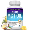 Capsules d'huile Toplux Keto MCT - 3000mg Pilules naturelles d'extrait d'huile de coco pure, source d'énergie, facile à digérer pour les hommes femmes, 90 Softgels, supplément