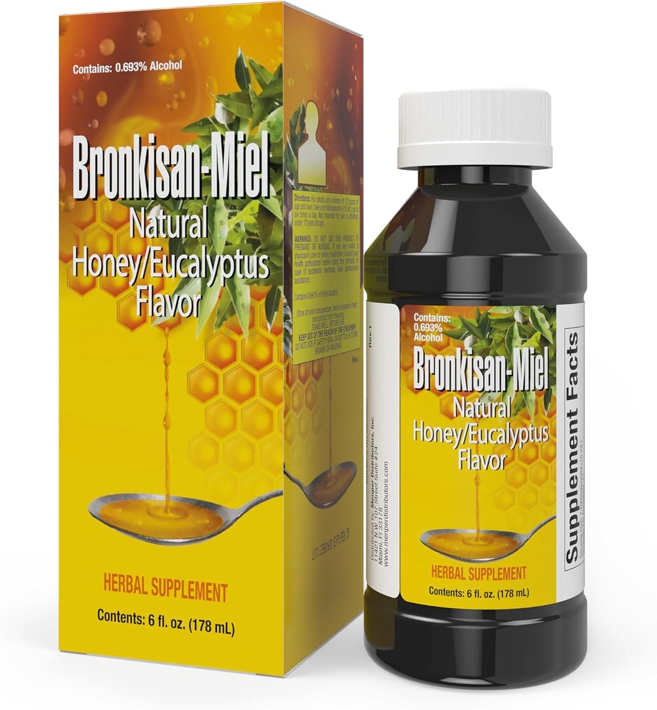 Hoestenrelief, verzachtend, blijvend comfort, natuurlijke honing/ eucalyptus smaak (6 Fl Oz/pakket van 1)
