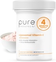 Pure Therapro Rx Poudre de vitamine C liposomique, supplément de vitamine C végétalien breveté PureWay, soutient le vieillissement en santé, la fonction immunitaire et la formation de collagène, non-OGM, fabriqués aux États-Unis (66g,120servis)