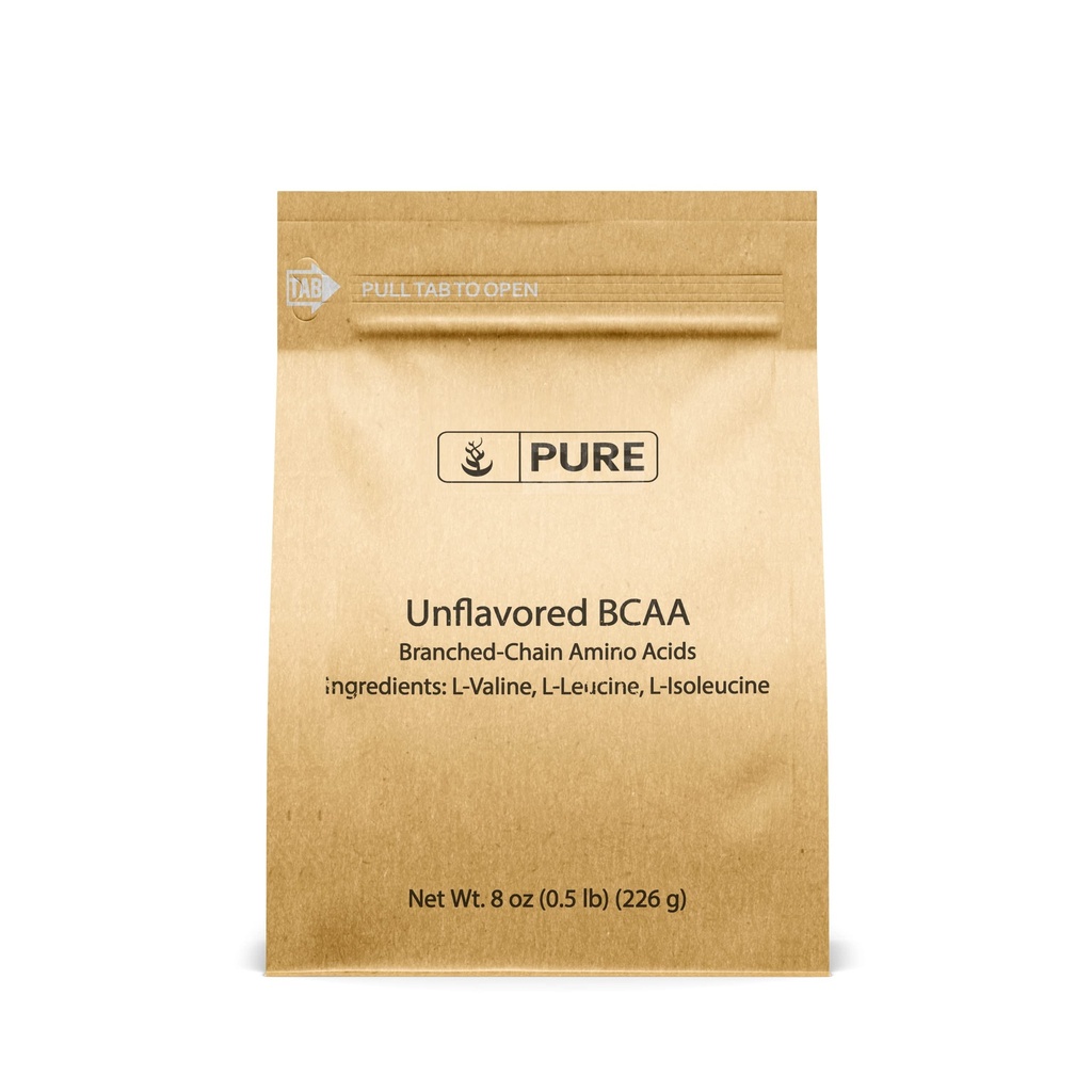 Pure Original Ingrediënten Unflavored Instantized BCAA (8oz) Poeder, Vertakte keten essentiële Aminozuren, Supplement
