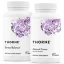 THORNE - Adrenal Support Bundle - Stress Balance & Adrenal Cortex Combo - Stress Balance and Adrenal Cortex - 30 tot 60 Servers