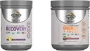 Jardin de la vie Vegan biologique après l'entraînement Récupération de poudre, 30 portions, 15.7 Oz & pré-entraînement Poudre d'énergie, 40 portions, 8.14 Oz Bundle