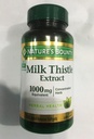 Thistle de lait de la nature 1000mg, supplément santé à base de plantes, supplément quotidien, sans gluten, softgels à libération rapide, 50 Ct
