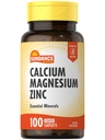 Sundance Calcium Magnesium Zinc | 100 Caplets | Essential Mineral Supplement | Vegetarian, Non-GMO, and Gluten Free Formula
