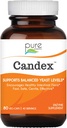 Pure Essence Candex Supplement - Gist Overgroei Supplement met spijsverteringsenzymen, Gistinfectie Probiotische behandeling voor mannen en vrouwen - 80 capsules