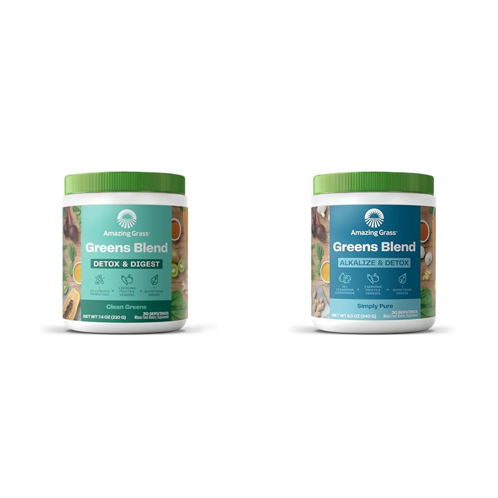 Verbazingwekkende Gras Greens Blend Detox & Digest & Greens Blend Alkalizze & Detox