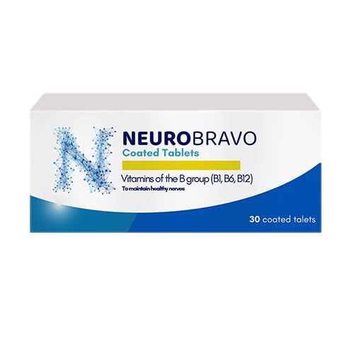 Neurobravo Vitamine B1, B6, B12 Tabletten voor Zenuwgezondheid, Zenuwpijn, Numbness, Spierstijfheid, Spierkramp, Gestoorde sensatie