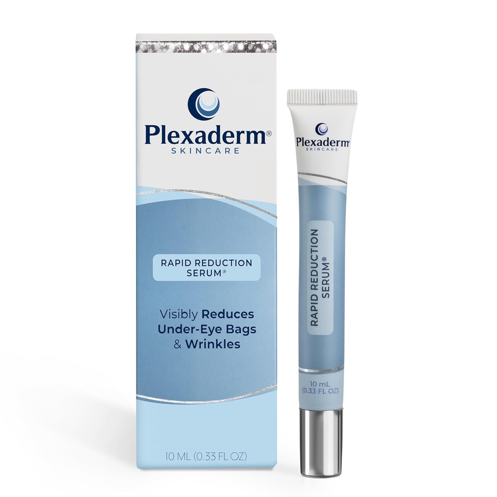Plexaderm Rapid Reduction Eye Serum - Vermindert zichtbaar onderoogzakken, rimpels, donkere cirkels, fijne lijnen & Crow's Voeten Direct, Anti Veroudering rimpel Verwijderaar voor gezicht, volledige grootte Tube