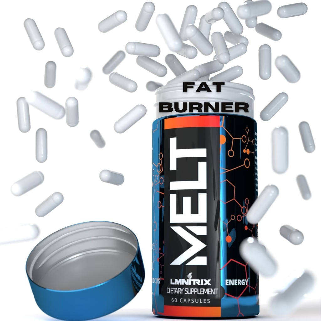 MELT - beste thermogene vetbrander voor mannen en vrouwen - Appetite Suppressant Pillen voor snelle gewichtsverlies - Energie Booster en Geestelijke Focus Supplement - Dieet pillen Dat werk - 60 caps