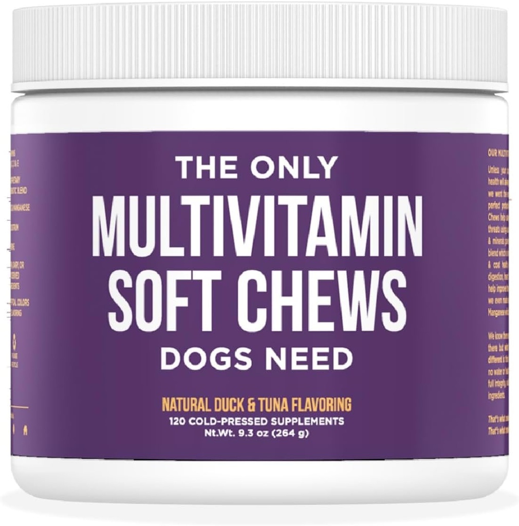 Natuurlijke Rapport Honden Multivitamine - De enige Multivitamine Zachte Kauwen die honden nodig hebben - 120ct bevatten zink, en Mangaan ter ondersteuning van functies en houden hond gezond