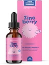 JoySpring ZinkBerry - Kids Zink & Vitamine Supplement (1 fl oz) Immune Ondersteuning Drops met Vlierbessen smaak voor kinderen 2-16+ Jaren