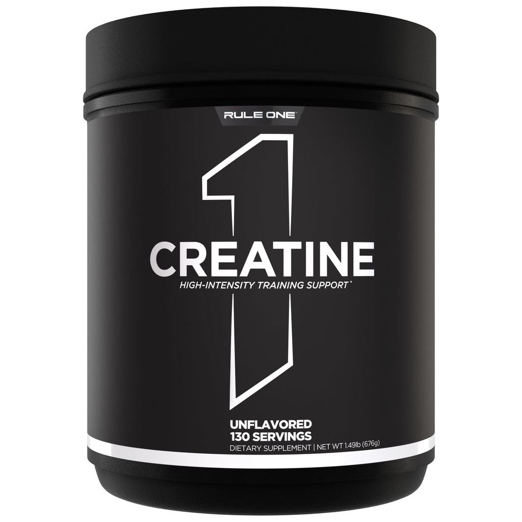 Règle 1 Poudre de créatine – Monohydrate de créatine micronisée pure pour l'exercice de haute intensité et le soutien de masse corporelle maigre, aromatisé et non aromatisé (130 portions, non aromatisé)