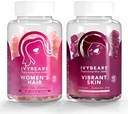 IvyBears® Vrouwen Haar- en huidbundels Haargroei Gummies with Biotin & Collageen + Vibrant Skin Gummies with Hyaluronic Acid & VERISOL 