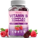 Suikervrije vitamine B Complex Gummies voor vrouwen - Vegan b Vitaminen Complex met Methyl B12, Methylfolaat - Plus Vitamine C, Zink, Inositol - Ondersteunt Energie, Immune, Gezond Haar, Huid (60 Tel.)