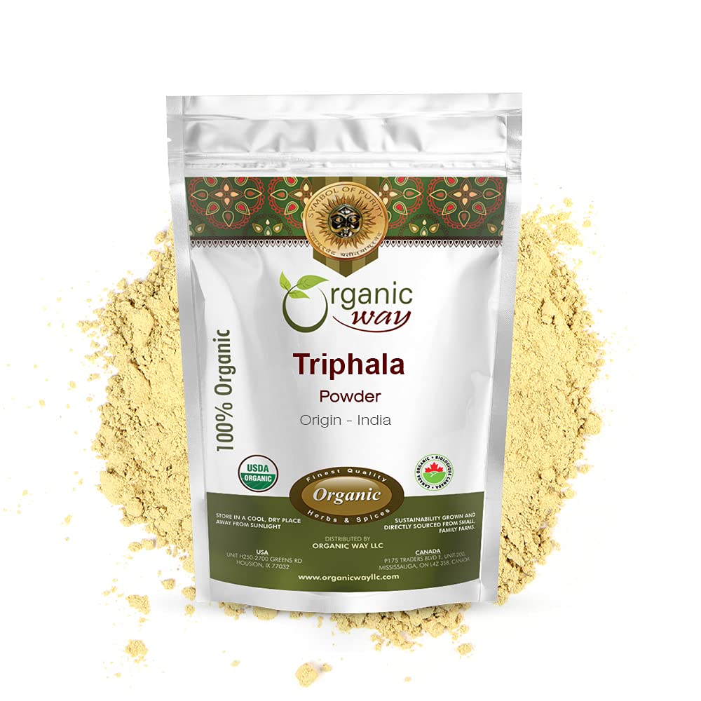 Bio Way Triphala en poudre à base de plantes - Amla, Haritaki et formule de Bibhitaki