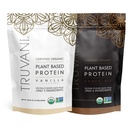 Truvani-eiwitpoeder op basis van planten - USDA Gecertificeerd biologisch, veganistisch, niet-GMO, zuivelvrij, sojavrij en glutenvrij - 2 verpakkingen van 20 porties per stuk (chocolade en vanille)