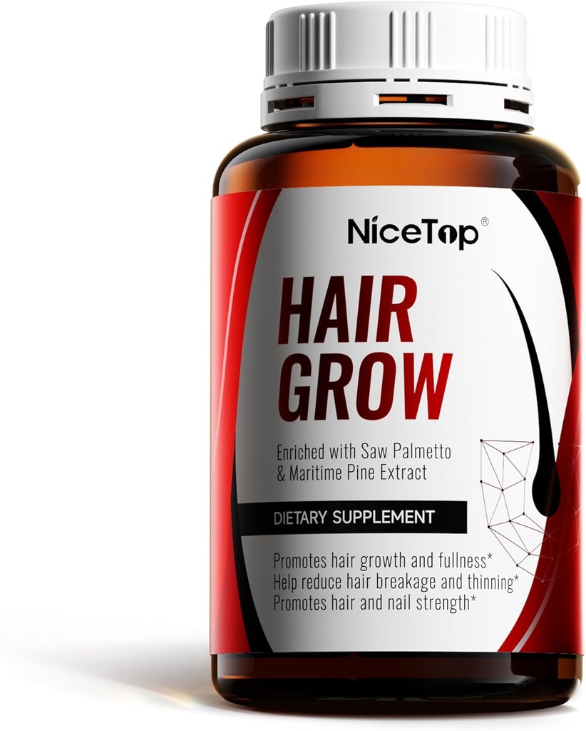 Haargroei Supplement, Haarverzorging Ondersteuning voor sterkte, dikte groei, met Biotin Vitamine A, C, E, Zink, 60 Capsules