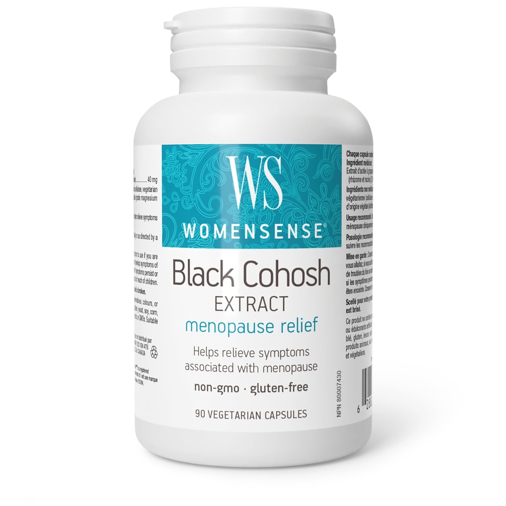 Facteurs naturels - Extrait de coho noir de femmes sensé 40mg, soutien des symptômes ménopausés, 90 capsules végétariennes