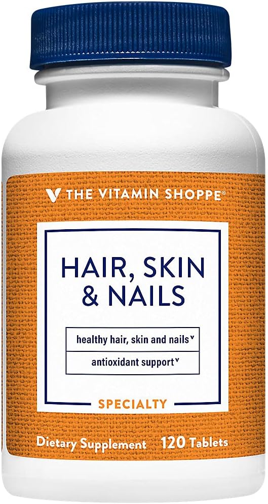 De vitamine Shoppe haar, huid en nagels, met 400MCG van Biotine, ondersteuning voor gezond levendig haar, gezonde huid en sterke nagels (120 tabletten)