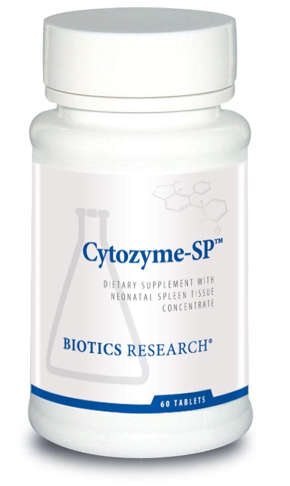 Biotica Onderzoek Cytozyme SP Neonatale milt, Ondersteunt gezonde ijzer en Bilirubine niveaus, Biedt Immune Ondersteuning, Ondersteunt Miltfunctie, SOD, Catalase, Krachtige Antioxidant Activiteit 60 Tablets